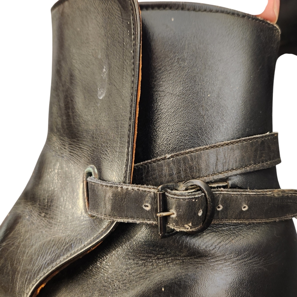 Frye Black Leather Ankle Boots Size 7 1/2 - Picture 8 of 9